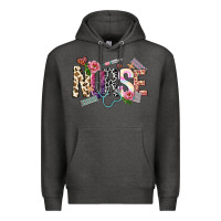 Charcoal Heather nurse Premium Hoodie - NancyCooperArtShop