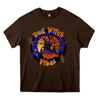 Chocolate Brown bad witch vibes Heavy Core Tee - SublimationCraftShop