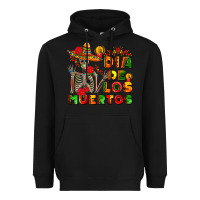Black dia de los muertos Heavyweight Hoodie - AdoDesignShop
