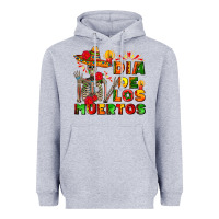 Heather Grey dia de los muertos Heavyweight Hoodie - AdoDesignShop