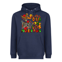 Navy dia de los muertos Heavyweight Hoodie - AdoDesignShop
