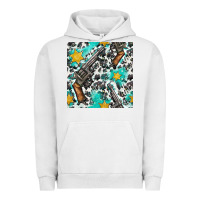 Pigment Lunar Rock Western Gun And Sheriff Stars With Cowhide Seamless Pattern Urban Hoodie - BundleAndBundleShop
