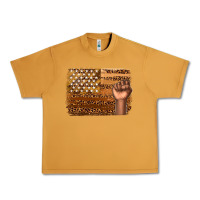 Peanut Butter American melanin flag Urban Heavy Tee - texasbilliewilder