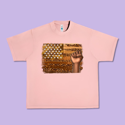 Urban Heavy Tee American melanin flag