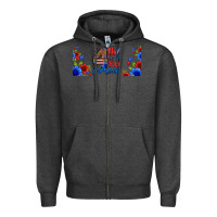 Charcoal Heather floral 4th of july crew 16oz libbey cup Zipper Hoodie - HRA Design Shop