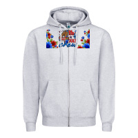 Heather Grey floral 4th of july crew 16oz libbey cup Zipper Hoodie - HRA Design Shop