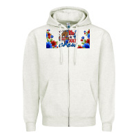 Oatmeal Heather floral 4th of july crew 16oz libbey cup Zipper Hoodie - HRA Design Shop