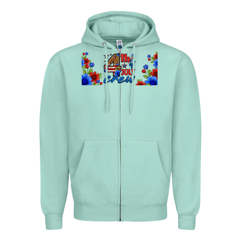 Floral 4th Of July Crew 16oz Libbey Cup Zipper Hoodie by HRA Design Shop | Teevron