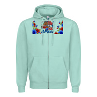 Seafoam floral 4th of july crew 16oz libbey cup Zipper Hoodie - HRA Design Shop