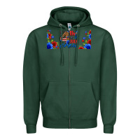 Sports Green floral 4th of july crew 16oz libbey cup Zipper Hoodie - HRA Design Shop