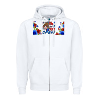 White floral 4th of july crew 16oz libbey cup Zipper Hoodie - HRA Design Shop