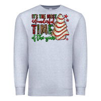 Heather Grey it's the most wonderful time of the year christmas tree cake Premium Sweatshirt - Jasminsmagicworld