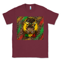 Burgundy juneteenth afro bun mama tumbler Classic Tee - HRA Design Shop