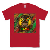 Red juneteenth afro bun mama tumbler Classic Tee - HRA Design Shop