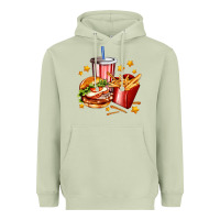 Matcha hamburger potatoes and coke Heavyweight Hoodie - AdoDesignShop