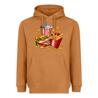 Meerkat hamburger potatoes and coke Heavyweight Hoodie - AdoDesignShop