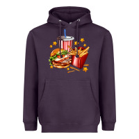 Plum hamburger potatoes and coke Heavyweight Hoodie - AdoDesignShop