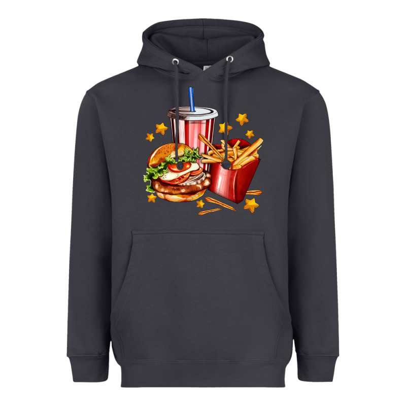 Hamburger Potatoes And Coke Heavyweight Hoodie by AdoDesignShop | Teevron