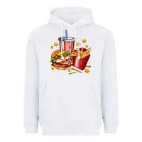 White hamburger potatoes and coke Heavyweight Hoodie - AdoDesignShop