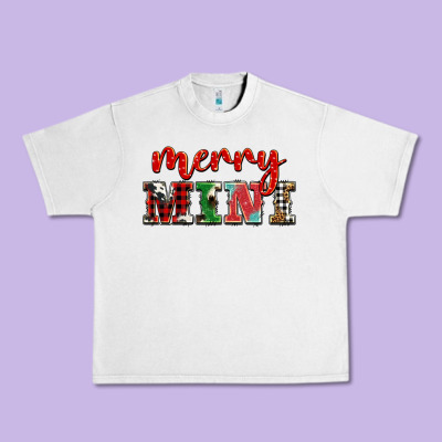 Christmas Merry Mini Urban Heavy Tee Designed By Barkaloodesign