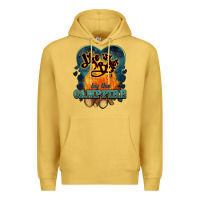 Antique Gold life is better by the campfire Premium Hoodie - NancyCooperArtShop