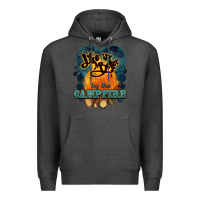 Charcoal Heather life is better by the campfire Premium Hoodie - NancyCooperArtShop