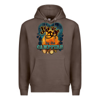 Coffee life is better by the campfire Premium Hoodie - NancyCooperArtShop