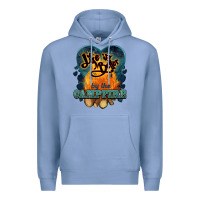 Colony Blue life is better by the campfire Premium Hoodie - NancyCooperArtShop