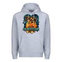 Heather Grey life is better by the campfire Premium Hoodie - NancyCooperArtShop