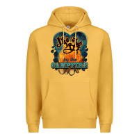 Mustard life is better by the campfire Premium Hoodie - NancyCooperArtShop