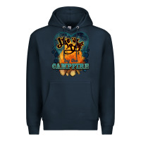 Navy life is better by the campfire Premium Hoodie - NancyCooperArtShop
