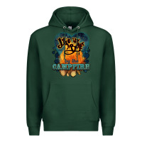 Sports Green life is better by the campfire Premium Hoodie - NancyCooperArtShop