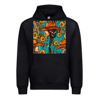 Black Western Girl Hair Clasp And Sunflower With Leopard And Glitter Seamles Urban Hoodie - BundleAndBundleShop