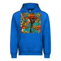 Cobalt Western Girl Hair Clasp And Sunflower With Leopard And Glitter Seamles Urban Hoodie - BundleAndBundleShop