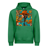 Emerald Western Girl Hair Clasp And Sunflower With Leopard And Glitter Seamles Urban Hoodie - BundleAndBundleShop