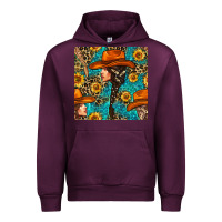 Mauve Wine Western Girl Hair Clasp And Sunflower With Leopard And Glitter Seamles Urban Hoodie - BundleAndBundleShop