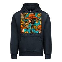 Navy Western Girl Hair Clasp And Sunflower With Leopard And Glitter Seamles Urban Hoodie - BundleAndBundleShop