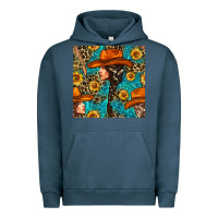 Pigment Midnight Navy Western Girl Hair Clasp And Sunflower With Leopard And Glitter Seamles Urban Hoodie - BundleAndBundleShop