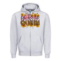 Heather Grey caffeine queen Zipper Hoodie - HRA Design Shop