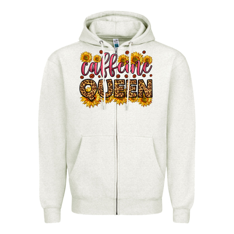 Caffeine Queen Zipper Hoodie by HRA Design Shop | Teevron