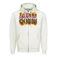 Oatmeal Heather caffeine queen Zipper Hoodie - HRA Design Shop