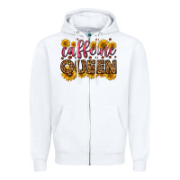White caffeine queen Zipper Hoodie - HRA Design Shop