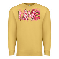 Antique Gold love pink christmas tree cake Premium Sweatshirt - Jasminsmagicworld