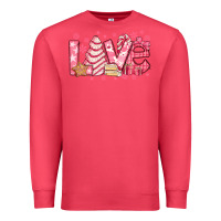Cardinal love pink christmas tree cake Premium Sweatshirt - Jasminsmagicworld