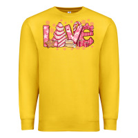 Lemon love pink christmas tree cake Premium Sweatshirt - Jasminsmagicworld