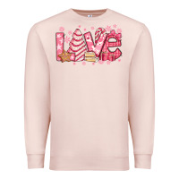Pale Pink love pink christmas tree cake Premium Sweatshirt - Jasminsmagicworld