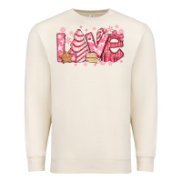 Sandshell love pink christmas tree cake Premium Sweatshirt - Jasminsmagicworld