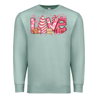 Seafoam love pink christmas tree cake Premium Sweatshirt - Jasminsmagicworld