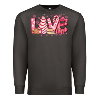 Smoke love pink christmas tree cake Premium Sweatshirt - Jasminsmagicworld