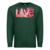 Love Pink Christmas Tree Cake Premium Sweatshirt | Teevron